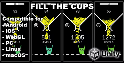 Fill the cups unity game with admob ads one touch hypercasual android and.png