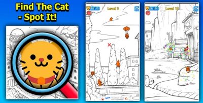 Find the cat spot it 2d game unity source code codermarket.jpg