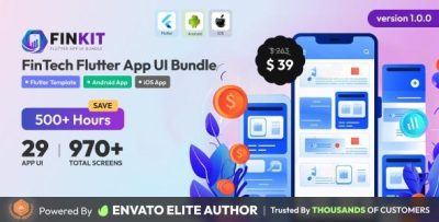 Finkit fintech flutter app ui bundle codermarket.jpeg