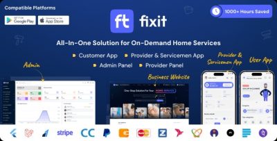 Fixit multi vendor on demand handyman home service flutter app with admin.jpg