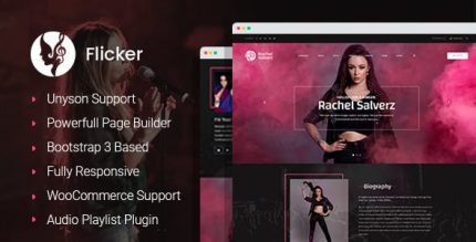 Flicker musician wordpress elementor theme codermarket.jpeg