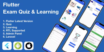 Flutter exam quiz full app codermarket.png
