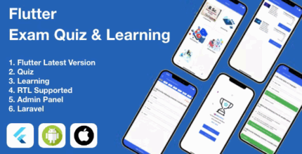 Flutter exam quiz full app codermarket.png