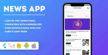 Flutter news app with php laravel admin panel codermarket.png