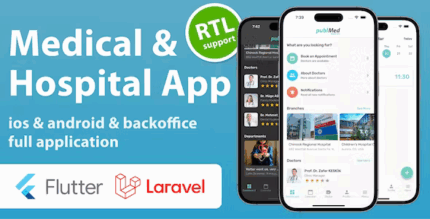 Flutter publmed hospital medical mobile app with admin panel flutter .png