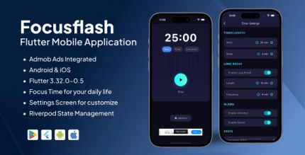 Focus flash productivity pomodoro app google admob ads codermarket.jpg