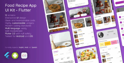 Food recipes app ui kit flutter codermarket.png
