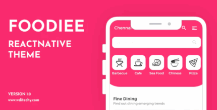 Foodiee react native restaurant theme templates codermarket.png