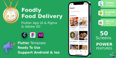 Foodly app android ios figma xd ui kit flutter food delivery .png