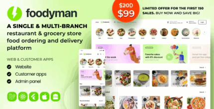 Foodyman single multi branch restaurant grocery food ordering .png