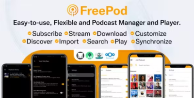 Freepod v10 easy to use and flexible podcast manager and player admob .png