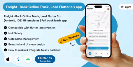 Freight book online truck load flutter 3x android ios ui templates .png