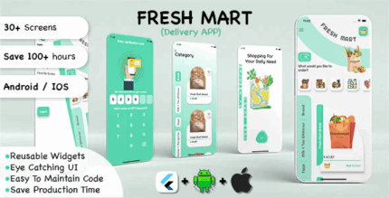 Fresh mart delivery app for e commerce grocery shopping app ui kit in.png