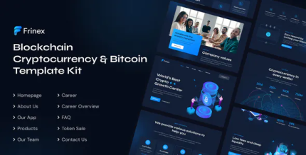 Frinex blockchain cryptocurrency bitcoin elementor template kit .png