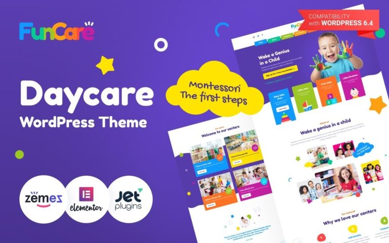 Funcare bright and enjoyable daycare website design theme wordpress theme.jpg