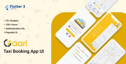 Gaari taxi booking app uber clone ui template codermarket.png