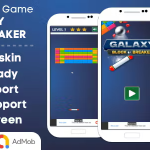 Galaxy block breaker brick breaker game android studio project with admob.png