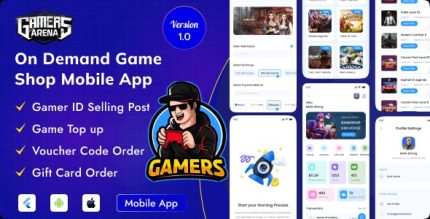 Gamers arena on demand game shop cross platform mobile application .jpeg