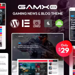 Gamxo wordpress gaming news blog theme codermarket.png