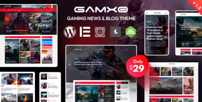 Gamxo wordpress gaming news blog theme codermarket.png