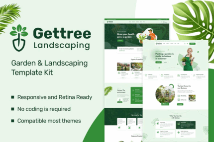 Gettree garden landscaping elementor template kit codermarket.png