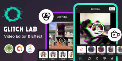 Glitch lab video editor effects with admob ads codermarket.png