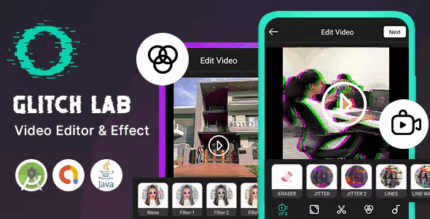 Glitch lab video editor effects with admob ads codermarket.png