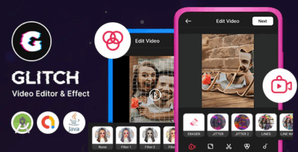 Glitch video editor effects with admob ads codermarket.png