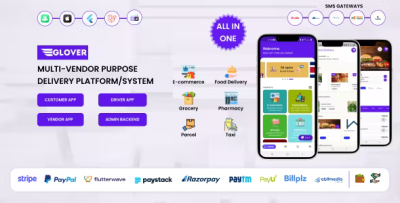Glover grocery food pharmacy courier service provider backend .png