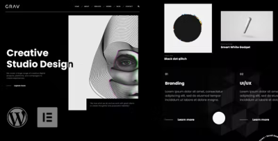 Grav creative portfolio wordpress theme codermarket.png