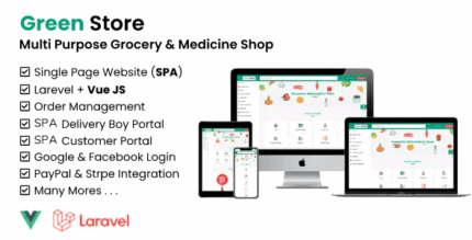 Green store laravel vue single page grocery shop codermarket.png