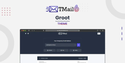 Groot theme for tmail multi domain temporary email system codermarket.png