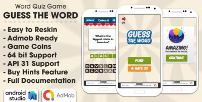 Guess the word word quiz game android studio project with admob ads ready.png