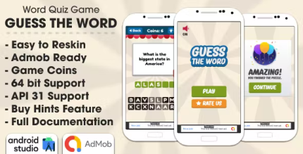 Guess the word word quiz game android studio project with admob ads ready.png