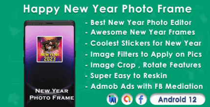 Happy new year 2023 photo frame editor app with admob ads codermarket.png