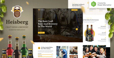 Heisberg craft beer brewery elementor template kit codermarket.png