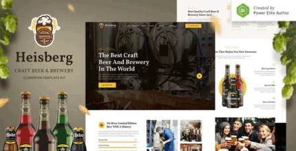 Heisberg craft beer brewery elementor template kit codermarket.png