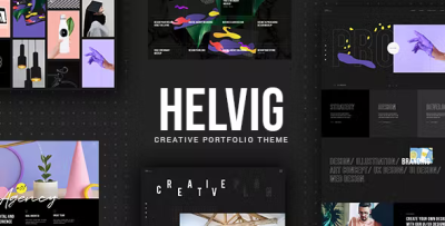 Helvig creative portfolio theme codermarket.png