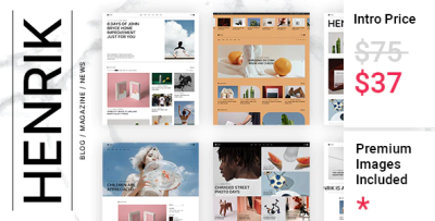 Henrik creative magazine theme codermarket.png