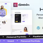 Hevin personal portfolio cv wordpress theme codermarket.png