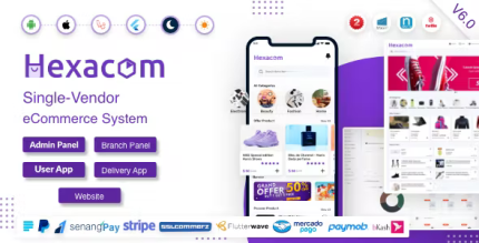 Hexacom single vendor ecommerce app with website admin panel and delivery.png