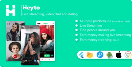 Heyto live streaming paid video calls and dating payouts with admin panel.png
