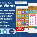 Hidden words word search game unity template codermarket.png