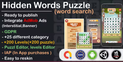 Hidden words word search puzzle complete unity game admob gdpr .png