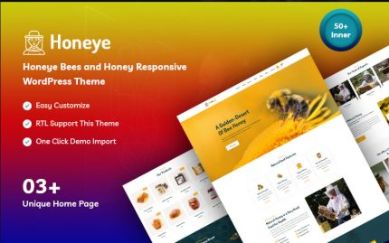 Honeye bees and honey responsive wordpress theme.jpg