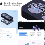 Hopcloud server hosting service elementor template kit codermarket.png