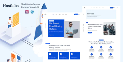Hostlabs cloud hosting services elementor template kit codermarket.png