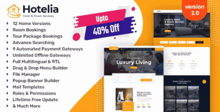 Hotelia hotel booking tour package booking management website codermarket.png
