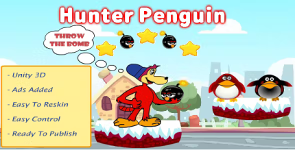 Hunter penguin admin ads unity game codermarket.png