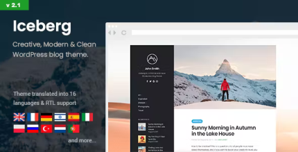 Iceberg simple minimal personal wordpress blog theme codermarket.png
